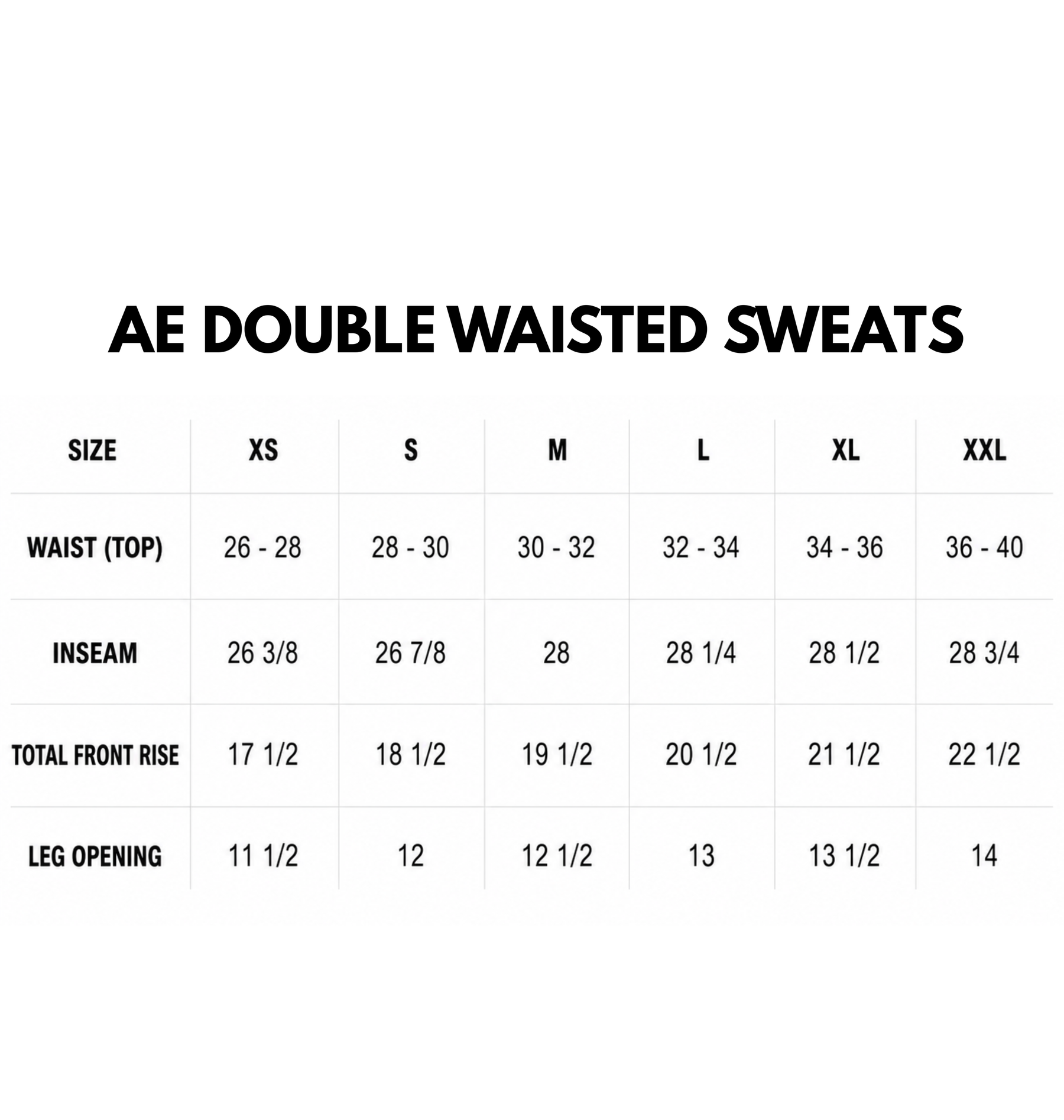 AE DOUBLE WAISTED SWEATS