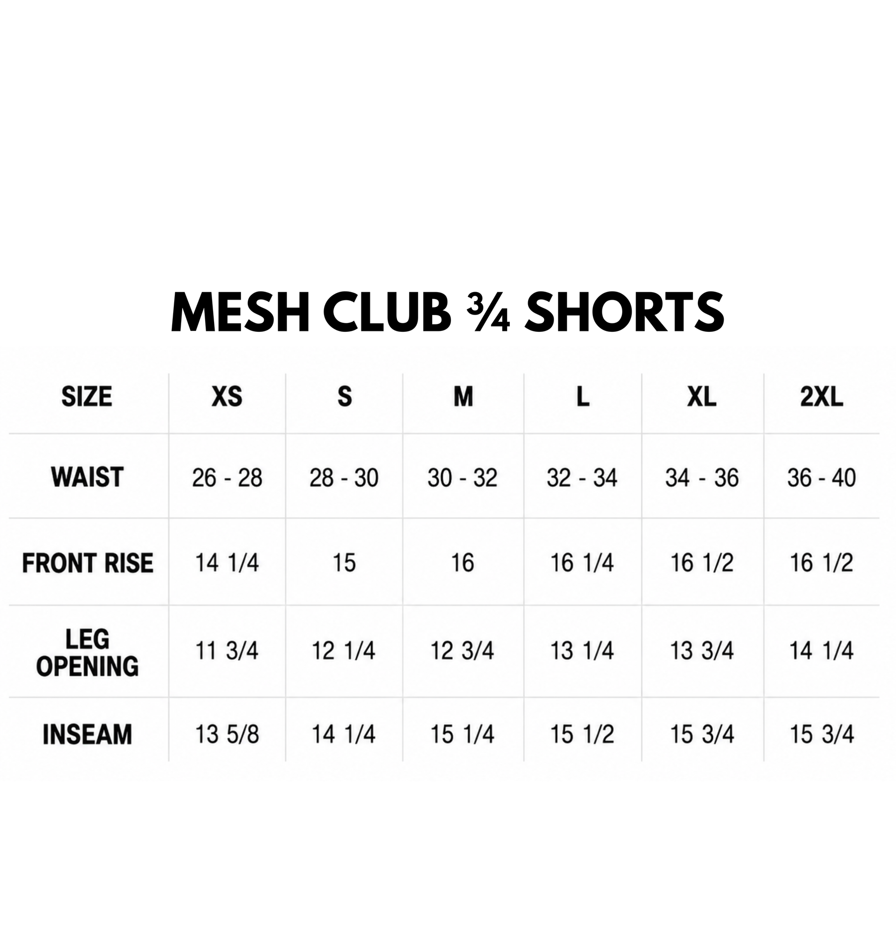 CLUB MESH 3/4 SHORTS