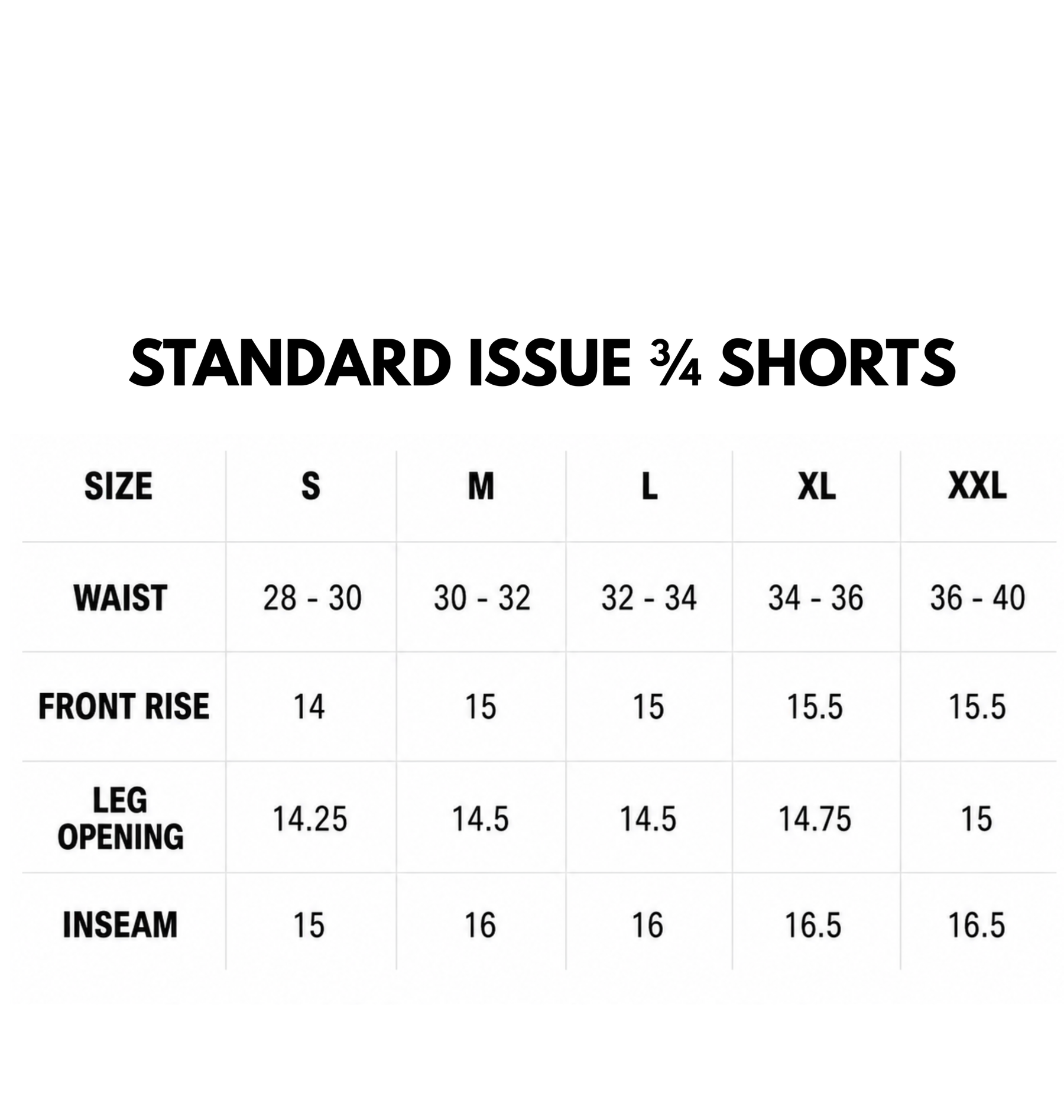 STANDARD ISSUE 3/4 SWEAT SHORTS