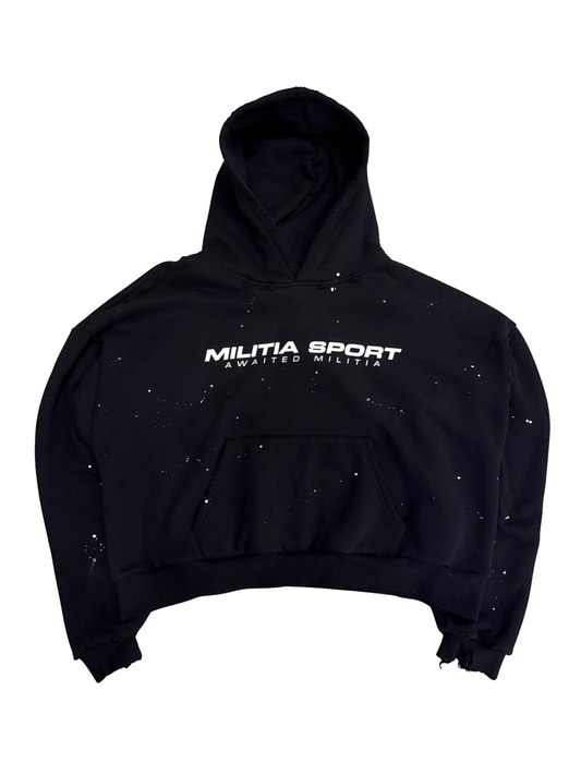 BLACK MILITIA SPORT HOODIE
