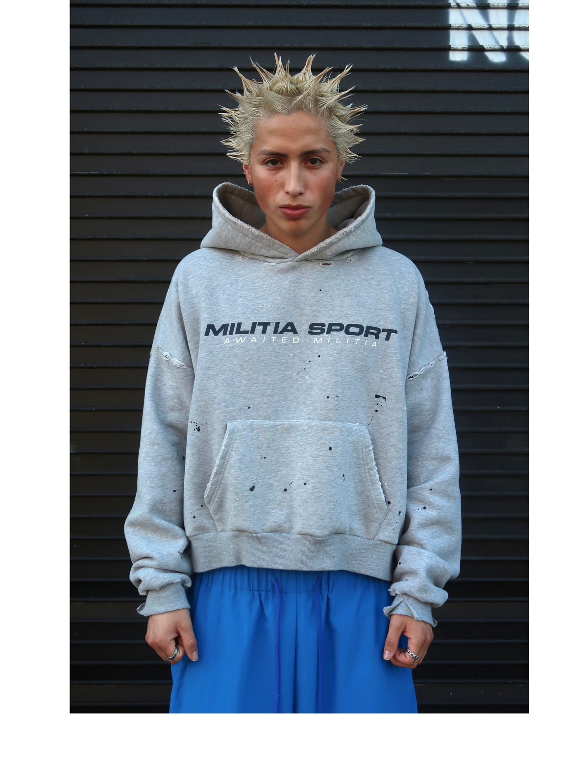 GREY MILITIA SPORT HOODIE